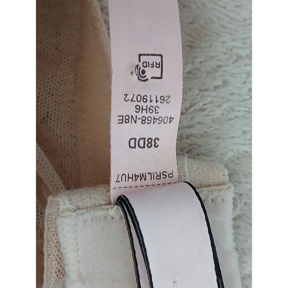 Victoria's Secret Push-Up Bra Size 38DD padded underwire Beige Lace - Picture 7 of 8